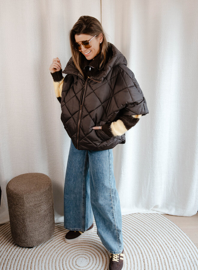 Elodie bodywarmer matlassee – Choco