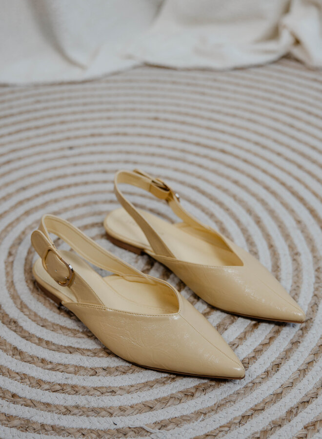 Plat schoentje punt 9732 – Yellow