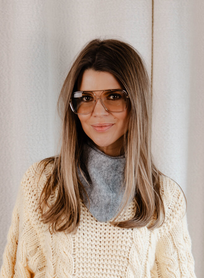 Maurine sjaal effen knit – Grey