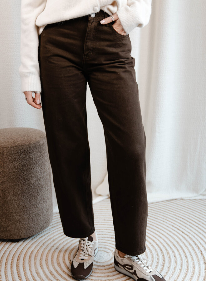 Bony jeans barrel – Choco