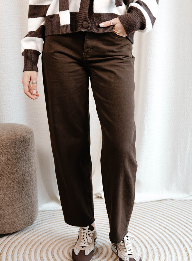 Bony jeans barrel – Choco