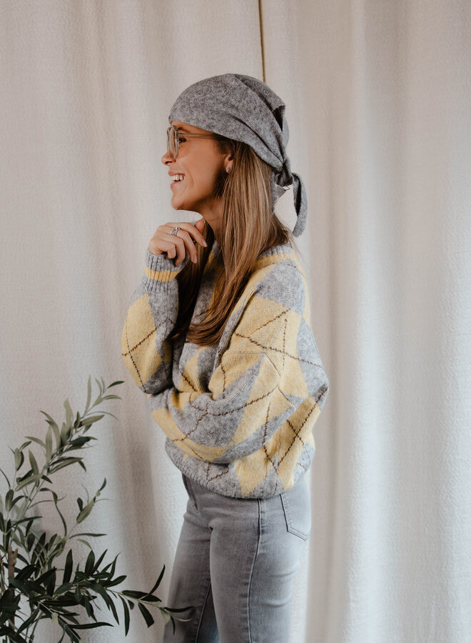 Henriette trui ruitjes – Yellow