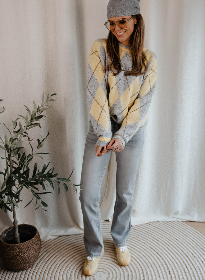 Isadora jeans straight fit – Grey