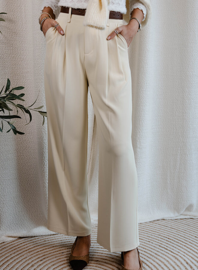 Yara trouser met riem – Yellow