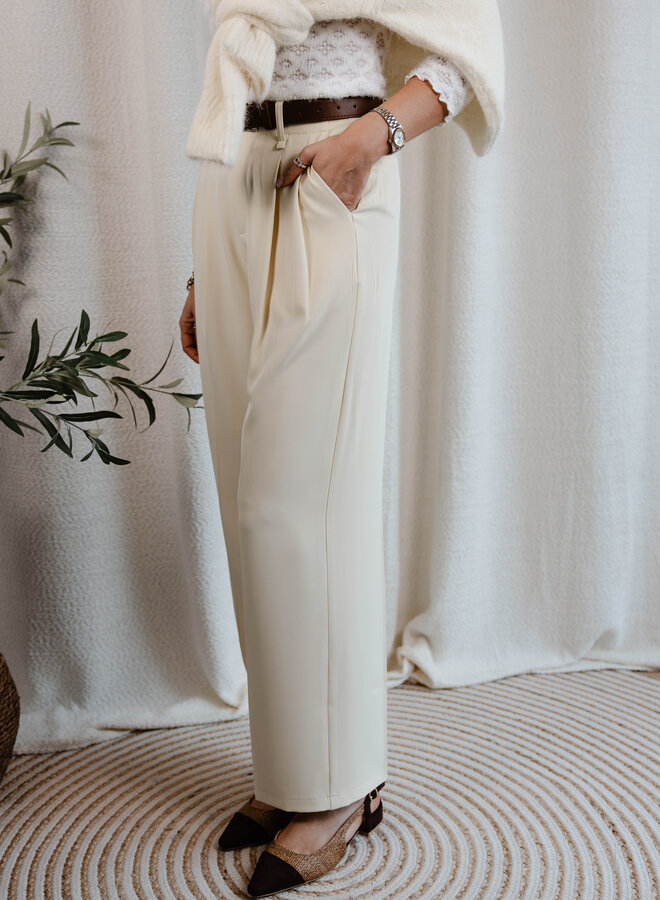 Yara trouser met riem – Yellow