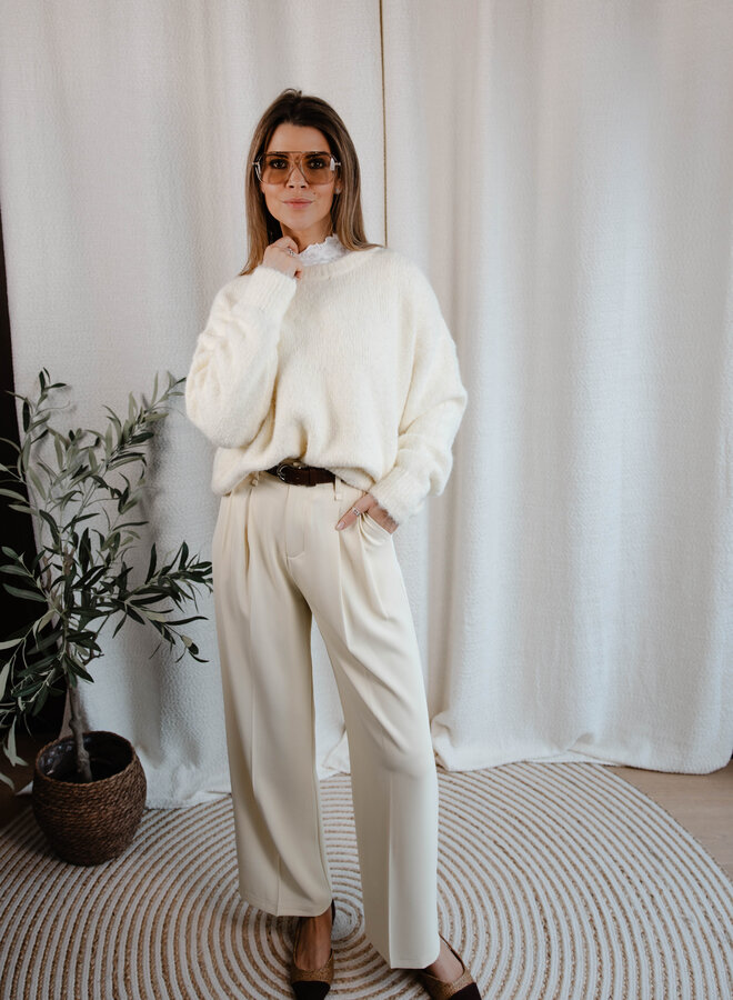 Yara trouser met riem – Yellow