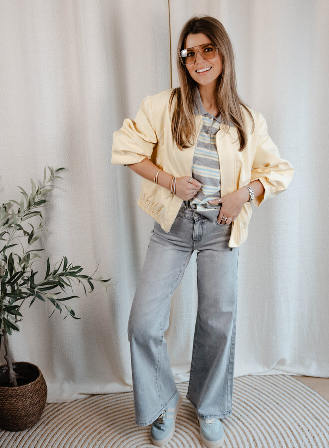 Pauline Polotruitje streepjes – Grey