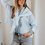 Romy hemd strepen – Lightblue