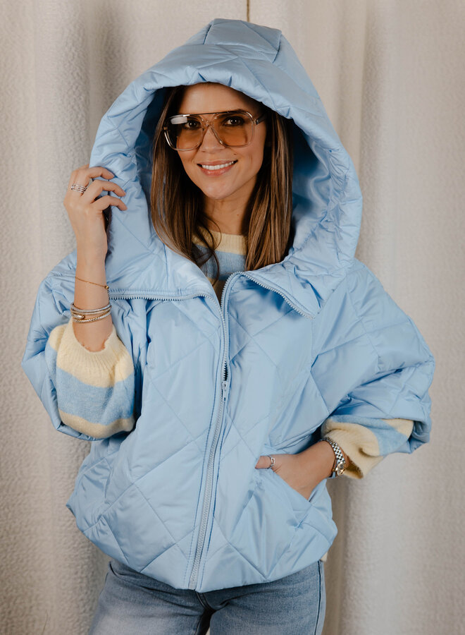 Elodie bodywarmer matlassee – Lightblue