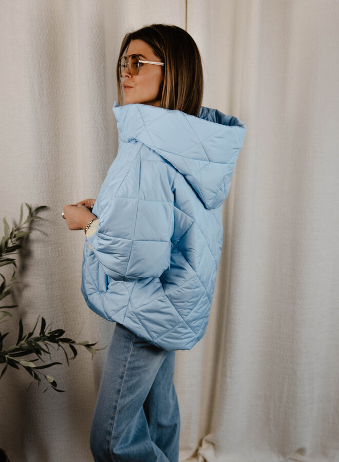 Elodie bodywarmer matlassee – Lightblue