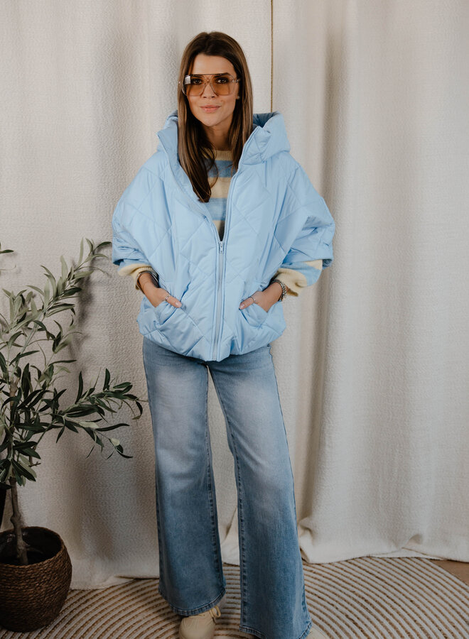 Elodie bodywarmer matlassee – Lightblue