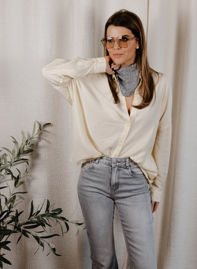 Romy hemd strepen – Yellow