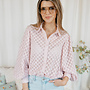 Ariella Blouse met poufmouw – Pink