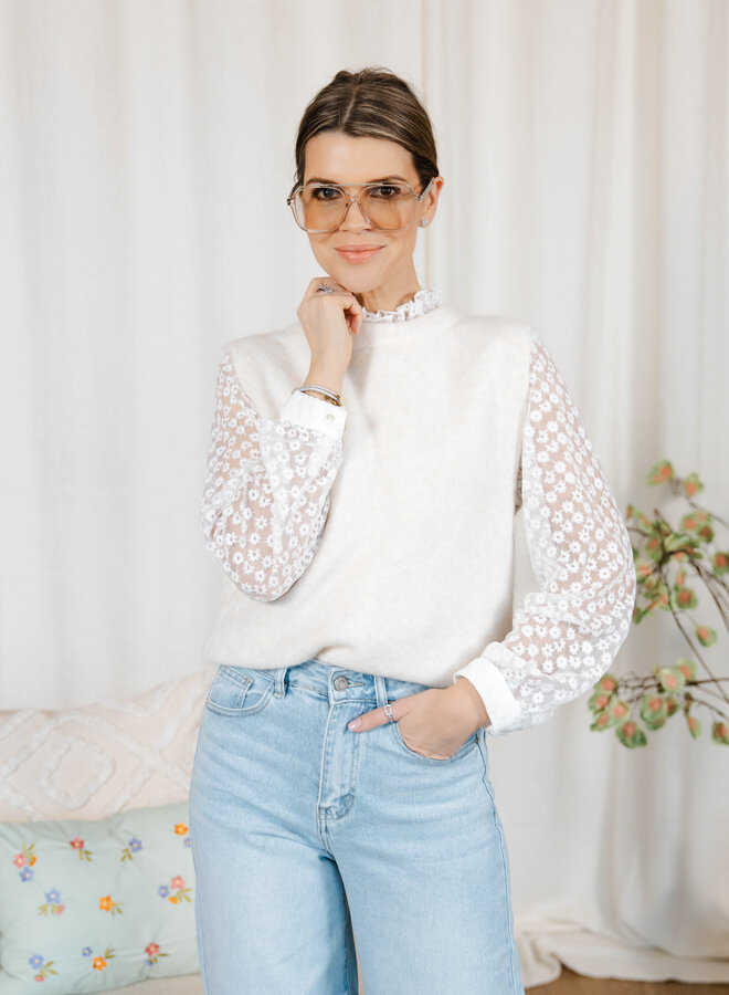 Sussy debardeur ronde hals – Beige