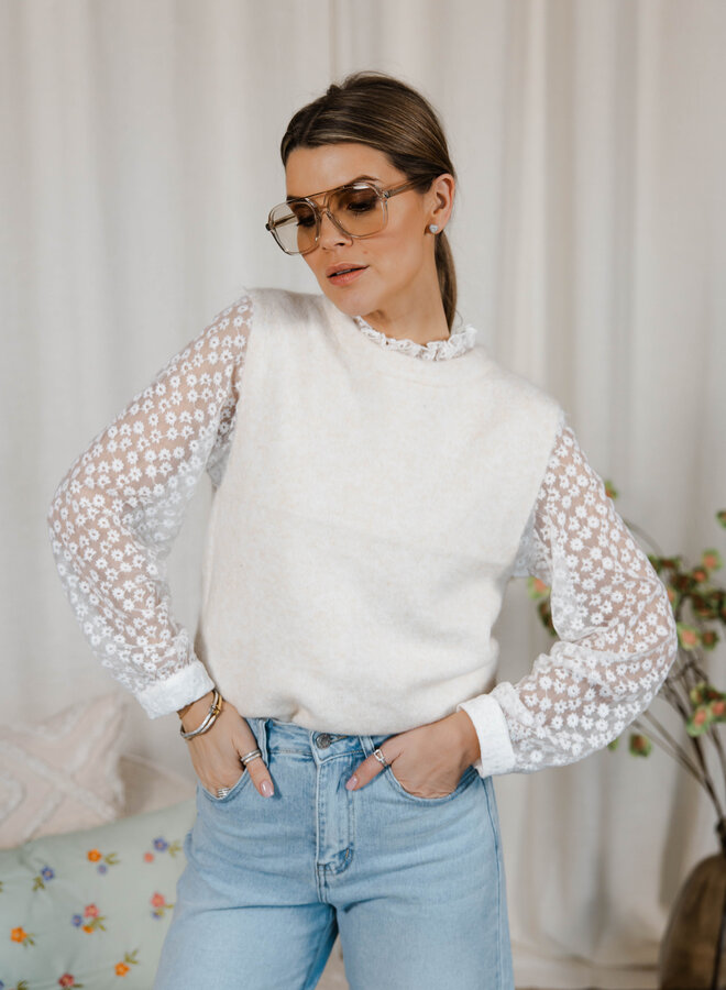 Sussy debardeur ronde hals – Beige