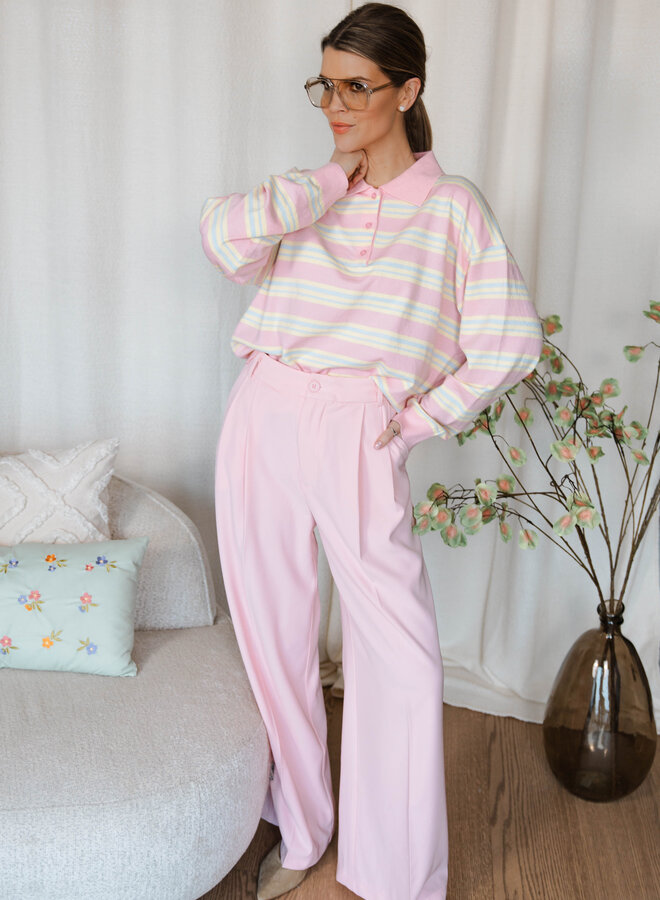 Cecelie straight trouser – Pink