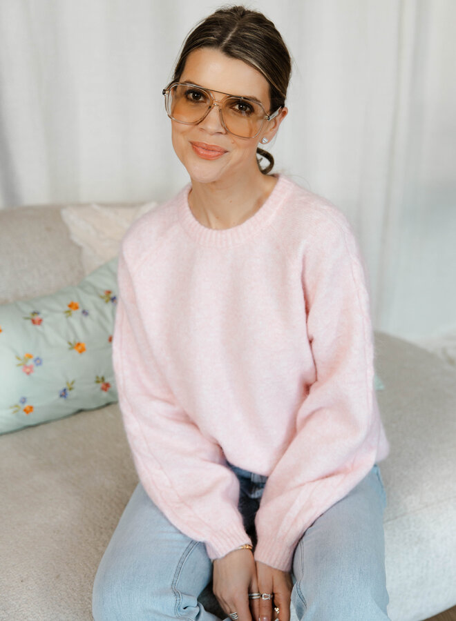 Elara knit mouw – Pink