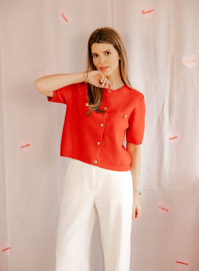 Chanella truitje korte mouw – Red