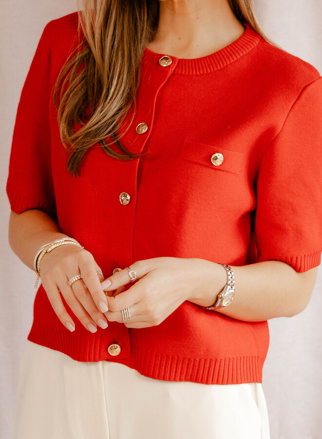Chanella truitje korte mouw – Red