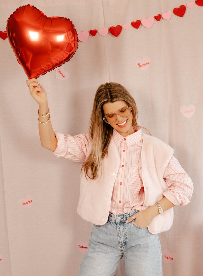 Alvina teddyjasje sleevless – Light Pink