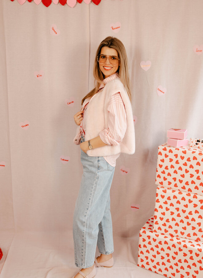 Alvina teddyjasje sleevless – Light Pink