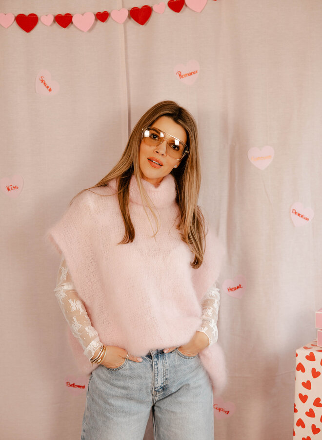 Astrid shortsleeve col – Pink