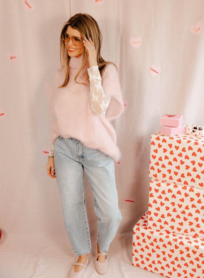 Astrid shortsleeve col – Pink