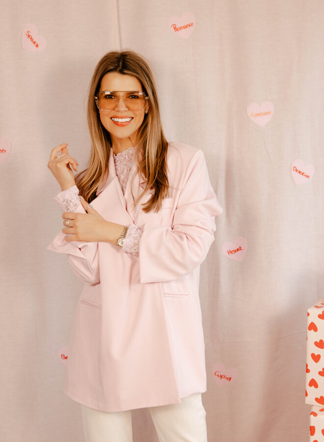 Serena blazer overslag – Pink