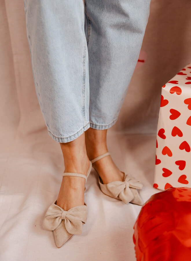 Slingback strik P-1483 – khaki