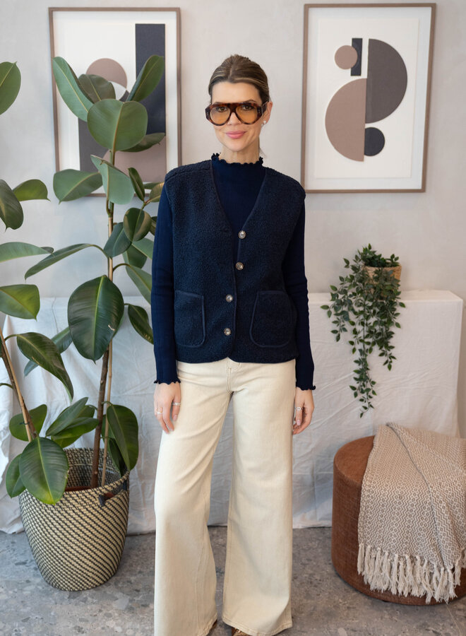 Ravina jeans wide leg – Beige