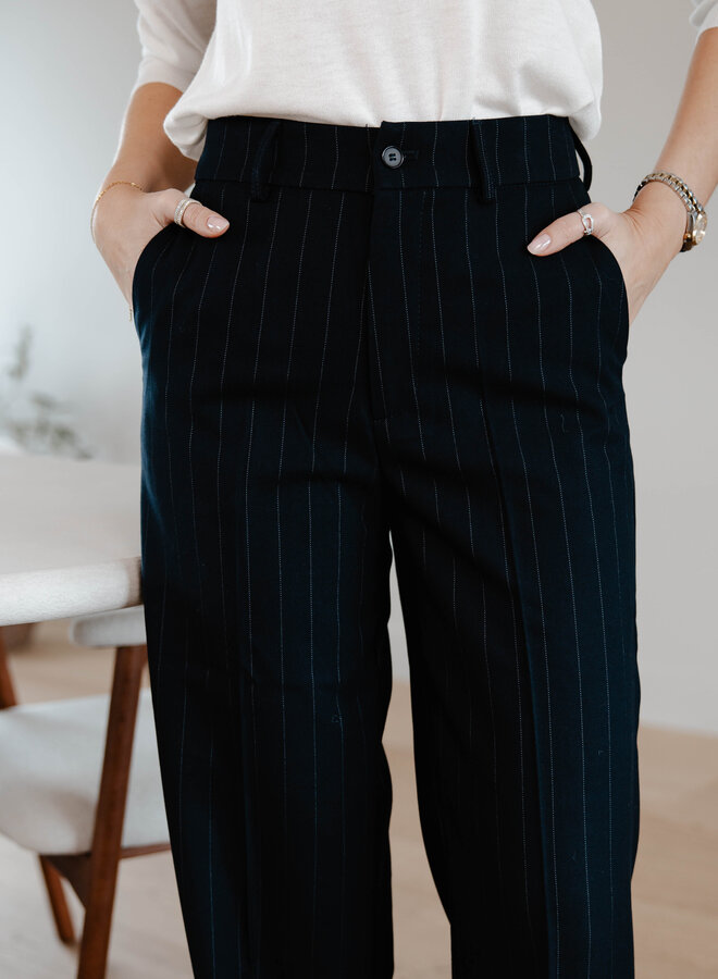 Laura pants classic with line – Navy