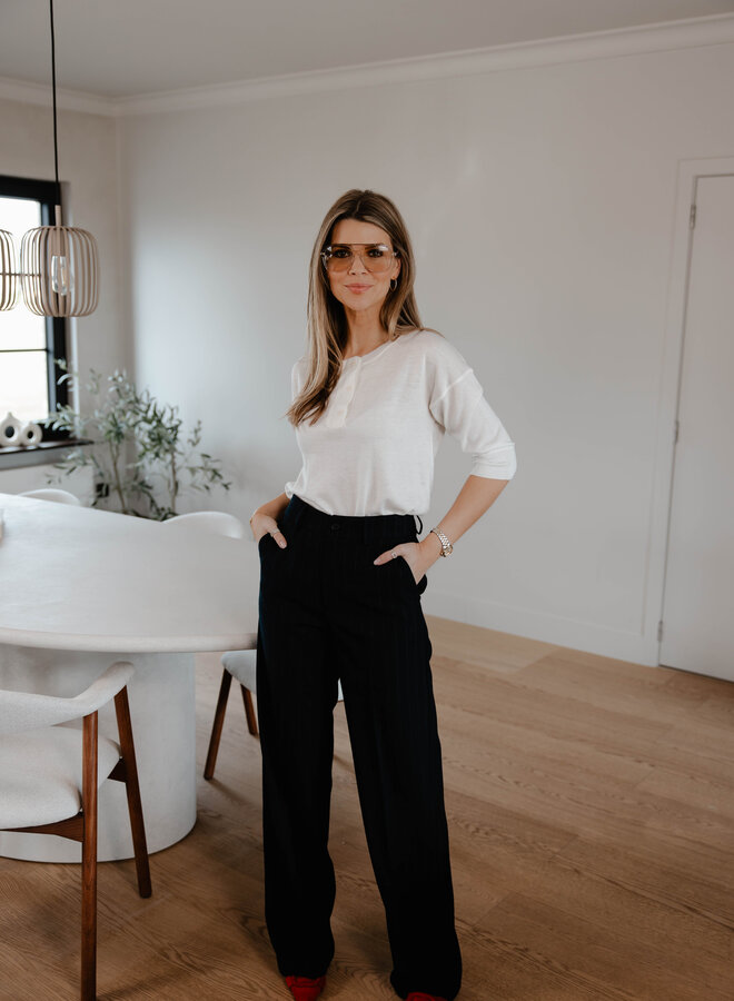 Laura pants classic with line – Navy