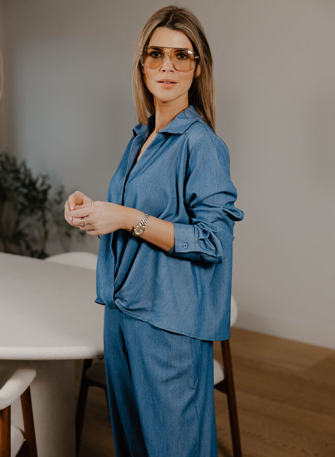 Judith blouse denim – Blue denim