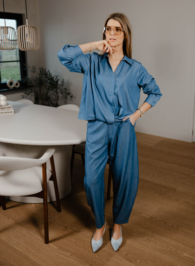 Judith blouse denim – Blue denim