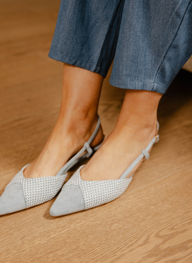 Slingback punt hak 2859-1 – Blue