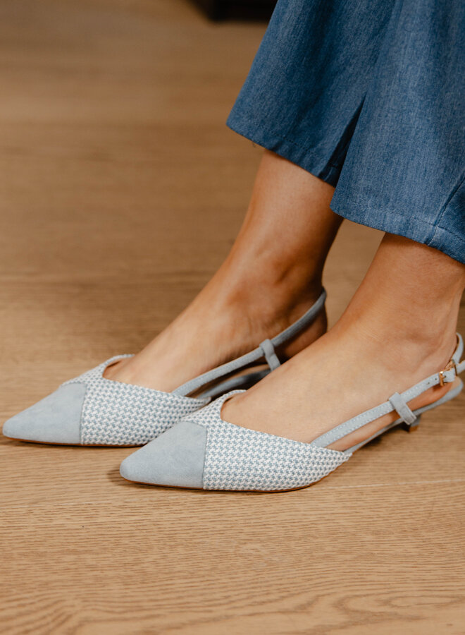 Slingback punt hak 2859-1 – Blue