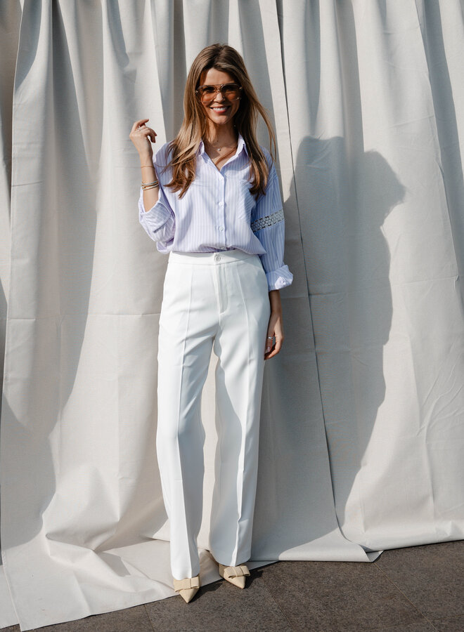 Sienna broek straight leg – White