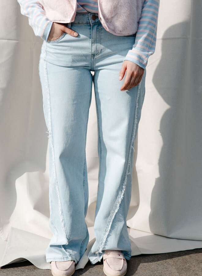 Emmely Jeans Straight ruches stretch – Light Denim