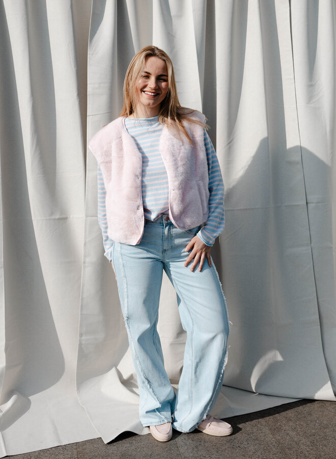 Emmely Jeans Straight ruches stretch – Light Denim