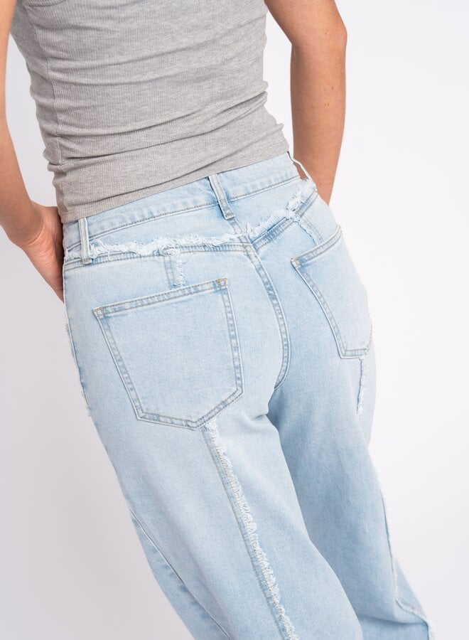 Emmely Jeans Straight ruches stretch – Light Denim