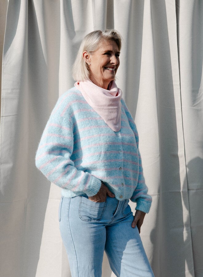 Verena cardigan strepen – Blue/Pink