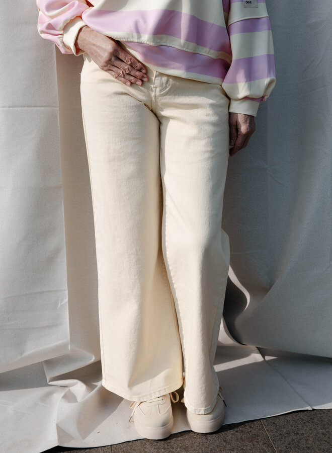 Rose jeans stretch wide leg – Yellow