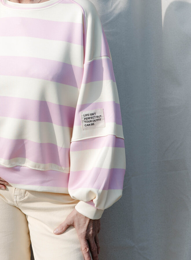 Sare sweater strepen – Pink/Yellow