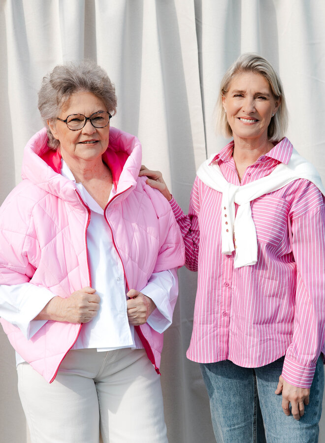 Elodie bodywarmer matlassee – Pink