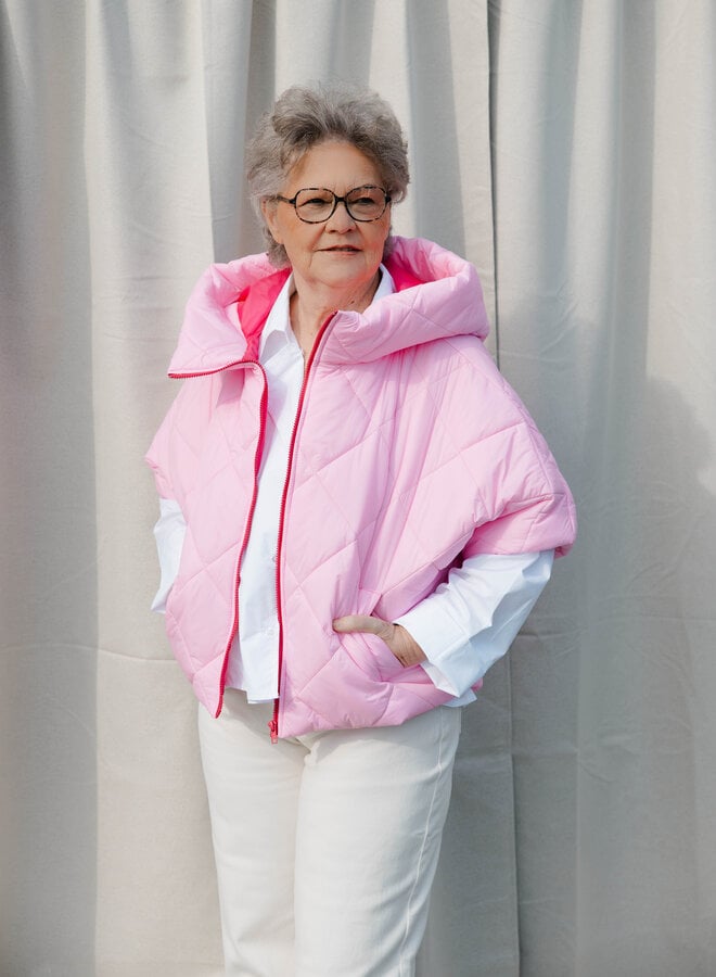 Elodie bodywarmer matlassee – Pink