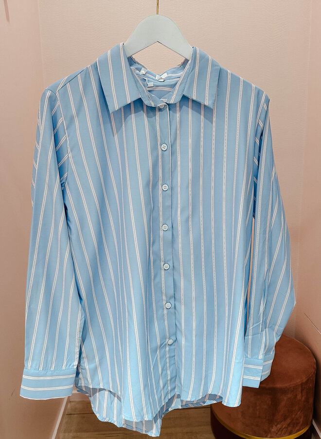 Arelle hemdje met strepen – Lightblue/Pink