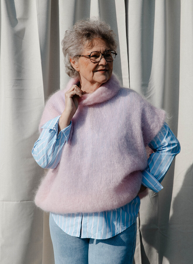 Arelle hemdje met strepen – Lightblue/Pink