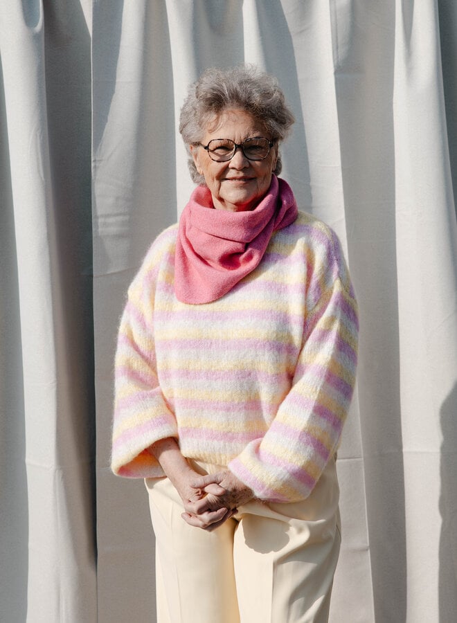 Aline knittrui strepen – Yellow