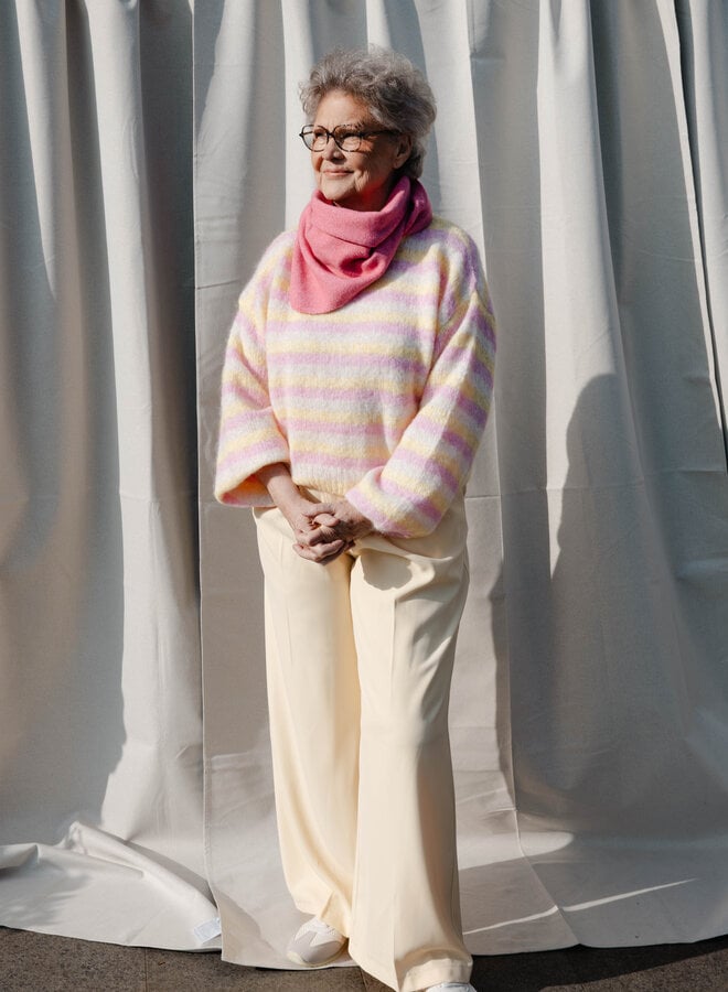Aline knittrui strepen – Yellow