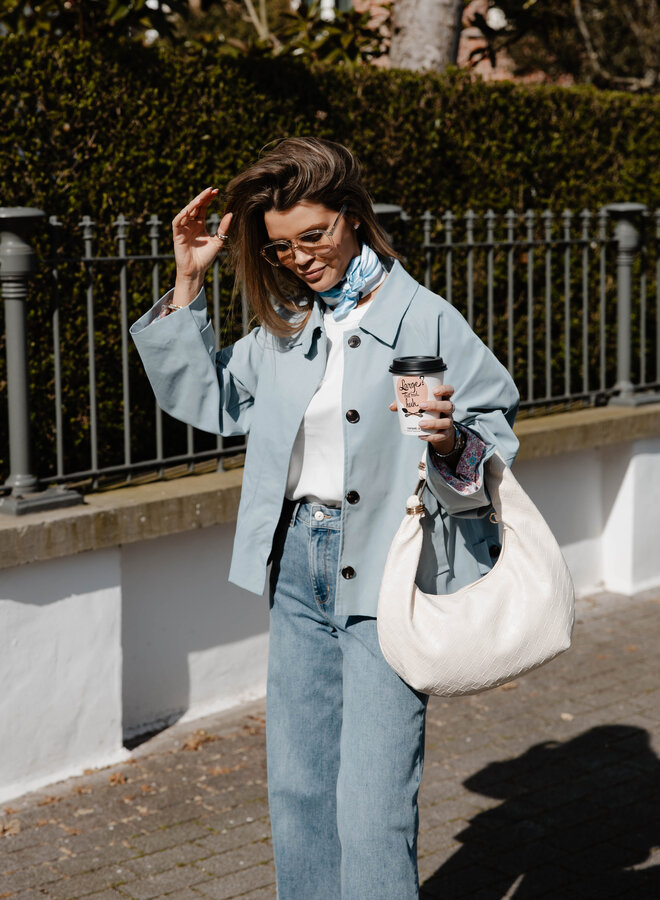 Eugenie jasje kort trench – Lightblue